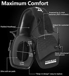 PROHEAR 030 Bluetooth Electronic Shooting Muffs & GEP02 Gel Ear Pads for Howard Leight by Honeywell Impact and PROHEAR 030 Earmuffs