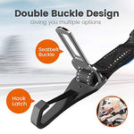 IOKHEIRA Dog Seatbelt, Updated Dog Seat Belt, Multifunctional Pet Safety Belt Reflective Bungee Dog Car Harness with Hook Latch& Seatbelt Buckle, Swivel Aluminum Carabiner