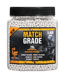 Game Face 20GPW5J Match Grade .20-Gram White Airsoft BBs (5000-Count)