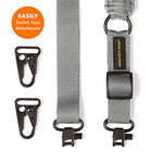 Eagle Rock Gear 550 Paracord 2 Point Gun Sling for Rifles, Shotguns, Crossbows, Airsoft - with Easy Adjustable Strap, HK Clips, Swivels (Gray)