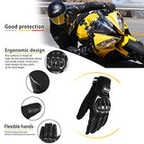 Galaxyman Touch Screen Motorcycle Full Finger Gloves for Biker Cycling Motorbike ATV Hunting Riding Climbing Work Sports Gloves with Hard Knuckle Protection Gloves(L)