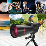 VDLXE 75X60 Monoculars for Adults High Powered - Monocular Telescope for Smartphone with Adapter,Larger Lenses, Spotting Scopes That Can See The Moon, for Wildlife Hunting Camping Travelling