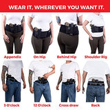 GoZier Tactical Belly Band Holsters for Concealed Carry ✮ Neoprene Waist Band System ✮ IWB Holder ✮ Free Zip Wallet Included ✮ Fits Up to 45” Waist ✮ for Men and Women (Standard/Right Hand)
