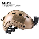 Aluminum NVG Helmet Mount Compatible with GoPro Hero 8/7/(2018)/6/5/4 Black,Hero Session/Silver and Most Action Cameras
