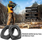 PROHEAR 030 Bluetooth Electronic Shooting Muffs & GEP02 Gel Ear Pads for Howard Leight by Honeywell Impact and PROHEAR 030 Earmuffs