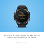 Garmin fēnix 5X Plus, Ultimate Multisport GPS Smartwatch, Features Color TOPO Maps and Pulse Ox, Heart Rate Monitoring, Music and Pay, Black Hardware/Black Band