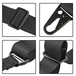 CVLIFE Two Points Sling with Length Adjuster Traditional Sling with Metal Hook for Outdoors Black 2 Pack