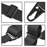 CVLIFE Two Points Sling with Length Adjuster Traditional Sling with Metal Hook for Outdoors Black 2 Pack