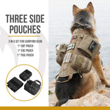 OneTigris Tactical Dog Molle Vest Harness Training Dog Vest with Detachable Pouches (Tan, Large)
